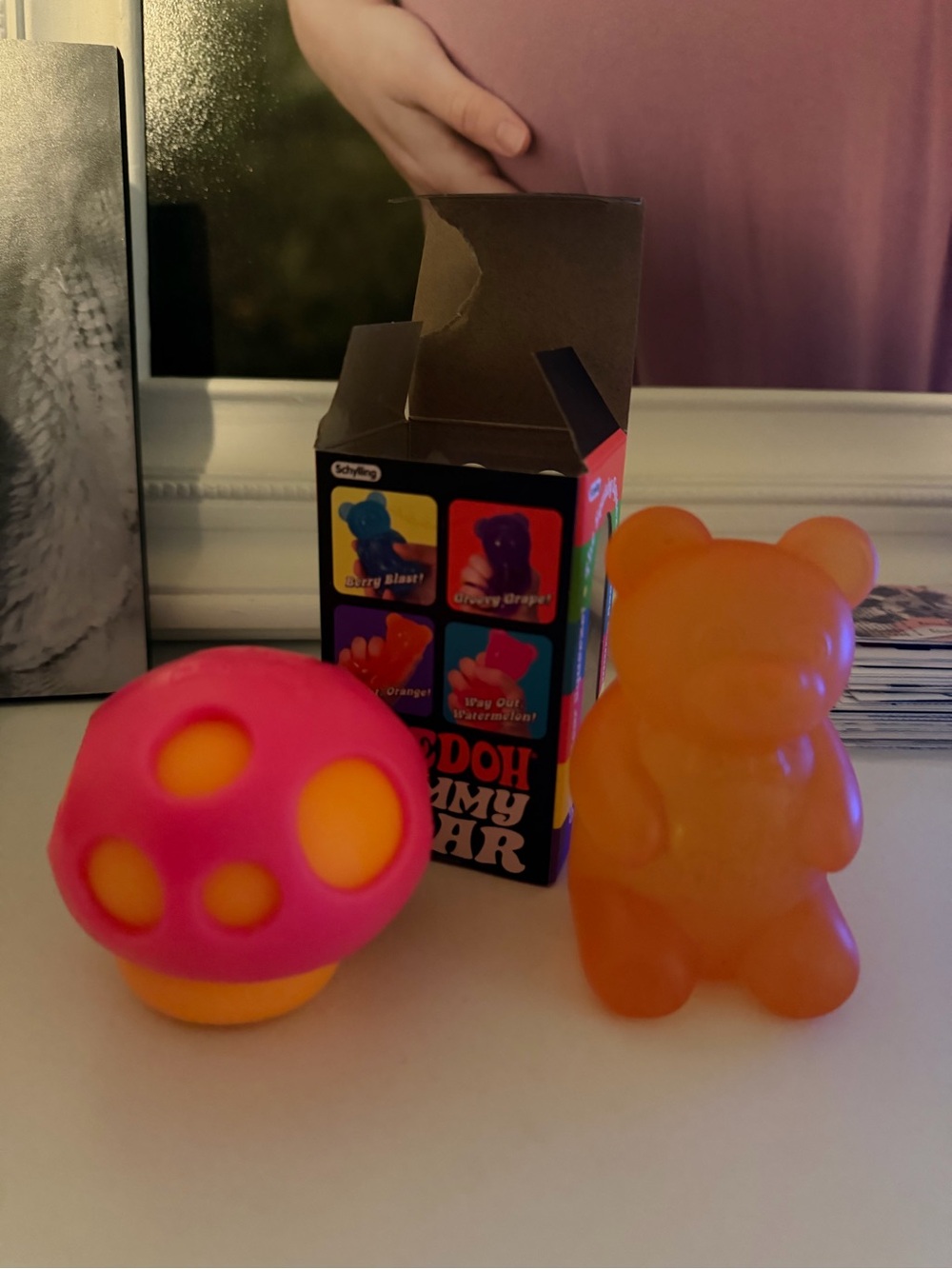 Schylling Needoh Squishy Retro Mushroom and Gummy Bear Set - Kids Toys